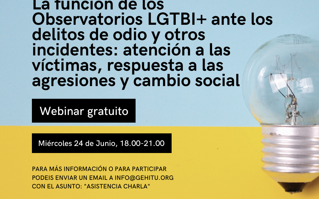 WEBINAR (ZOOM) ENCUENTRO DE OBSERVATORIOS LGTBI