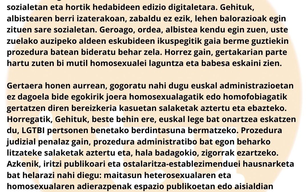 Donostiako taberna bateko gertakaria argitzea