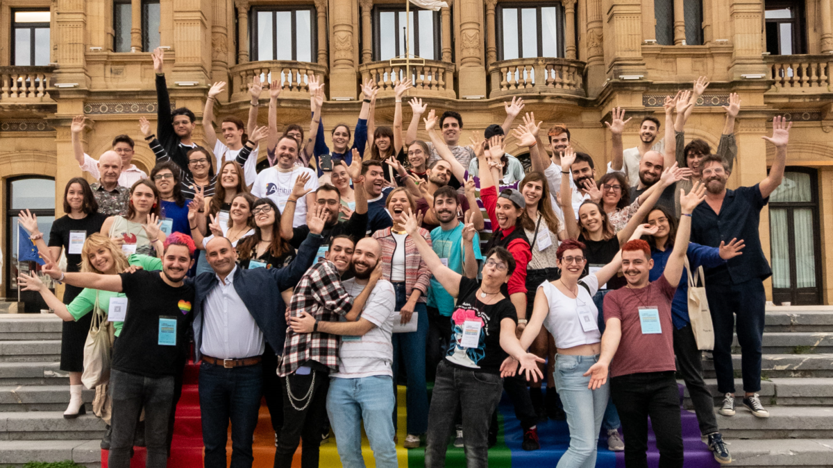 Las XX Jornadas Jóvenes Sin Armarios toman el Palacio de Aiete, en Donostia-San Sebastián.